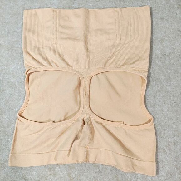 Womens High-Waisted Tummy Control Butt Lifter Beige Shaping Shorts #3 - Picture 6 of 8